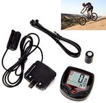 Dweezhet14 Function Bicycle Waterproof Speedometer Wired, Black, Plastic