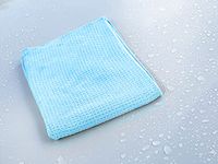 CAR SAAZ Super Absorbent Waffle Weave Microfiber Drying Towel (500 GSM, 40 X 40 cm, Blue) Pack of 3 | Thick Lint & Streak-Free for Car & Bike Washing, Cleaning & Dusting.