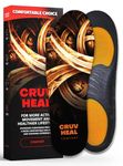(New) Work Pro Comfort Insoles - Shock Absorption - Low Arch - Cushioning Anti Fatigue Shoe Insert Men Women - Non-Slip - Soft Comfortable Work Boot Insoles - Foot Pain Relief (Men 8-13, Fire)
