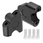 Motorbike Handlebar Riser, 2 PCS 7/8 Inch Universal Handlebar Risers Motorcycle Handle Bar Riser Handlebar Clamp Back Move Mount Adapter with Accessory Kit(black)