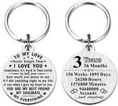 3 Year Anniversary Keychain Gifts -