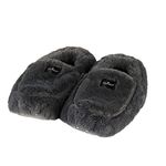 Warmies Fully Heatable Luxury Slippers Scented with French Lavender, Steel Grey