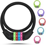 Büchel Bike Locks Cable for Kids - Colorful & Keyless - Secure Your Child's Bike - Easy-to-Use Bicycle Accessory, High Security 5 Digit Resettable Combination Coiling Bicycle Lock, Anti Theft