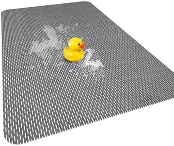 Extra Large Non Slip Shower Mat - Yonala 47.2" x 31.5" Anti Slip Shower Mat for Inside Shower, Trimmable PVC Shower Floor Mat for Shower Stall, Bathroom, Tub, Quick Drying Matt