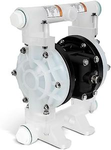 Air Operated Double Diaphragm Pump, 12 GPM Dual Diaphragm Air Pump Pneumatic Waste Oil Transfer Pump for Chemical, 1/2 Inch Inlet/Outlet