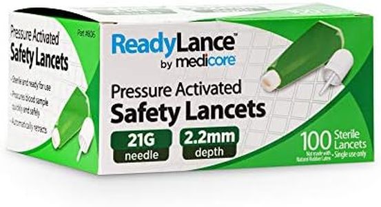 ReadyLance, Pressure Activated Safety Lancets, 100 Lancets, 21Gx2.2MM, Green