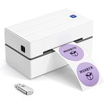 MUNBYN (Not Bluetooth Desktop Thermal Label Printer USB Connection, 4x6 Postage Shipping Label Pinter, for Windows, Mac, Chromebook, Etsy, Shopify, eBay, Amazon, Royal Mail, Evri, 130U, White