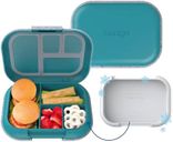 Bentgo® Kids Chill Lunch Box - Confetti Designed Leak-Proof Bento Box & Removable Ice Pack - 4 Compartments, Microwave & Dishwasher Safe, Patented, 2-Year Warranty (Confetti Edition - Truly Teal)