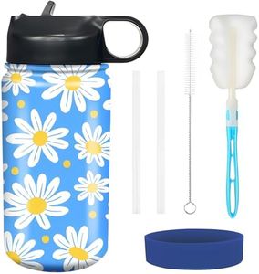 rickyh style Kids Water Bottle with Straw Lid Insulated Stainless Steel Reusable Tumbler Gifts for School, Toddlers, Girls, Boys 14oz