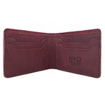 Hide & Drink, Classic Wallet, Storage Case for Identification, Multiple Card Slots, Bifold Wallet, Travel Accessory, Full Grain Leather, Handmade, Sangria, Classic