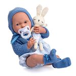 JC Toys - La Newborn Royal Collection | Anatomically Correct Real Boy Baby Doll | 15" All-Vinyl Baby Doll | Designed by Berenguer Made in Spain | Ages 2+ | Blue Gift Set