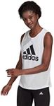 adidas Women's Sportswear Essentials Big Logo Tank Top, White/Black, Small