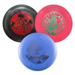 DOOMSDAY DISCS Disc Golf 3-Disc Set in Grippy Plastic | Includes Bleak Putter and Wasteland Midrange and Lockdown Driver for Seasoned Players