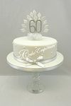 Cake Decoration Diamond 60th Wedding Anniversary Diamante Cake Topper with Matching Ribbon