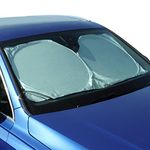 CampTeck U6834 Foldable Reflective Vehicle Car Windshield Sunshade Reflector UV Rays Windscreen Sun Shade Sun Protector Universal Fit (58” x 27”) with Carrying Pouch