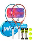 19" 23" 25" Kids Tennis Racket Junior/Youth Tennis Racquet with Tennis Ball Carry Bag Overgrips Vibrations Dampers…