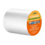 Waterproof Butyl Tape 15cm Width X 5m Length, Upgraded Leak Proof Butyl Seal Tape, for RV Repair, Window, Boat Sealing, Glass, Sun Room, Glazed Tile and EPDM Rubber Roof Patching, Silver