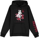 Bioworld Naruto Shippuden Minimal Color Itachi Long Sleeve Black Adult Hooded Sweatshirt-3XL