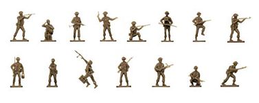 Airfix Model Figures Set - A00763V WWII British Infantry N. Europe - Model Building Kit Accessories, Plastic Model Kits for Adults & Children 8+, Set Includes 48 Unpainted Figures - Dioramas Accessory