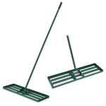 Goplus Lawn Leveling Rake, 42" x 10" Heavy Duty Level Lawn Tool w/ Ergonomic Handle for Soil, Effort-saving Landscape Rake for Garden, Backyard, Golf Course, Farm, Pasture (42" x 10")