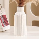 Hanaomaoyi Dandelion Small Vase, White Ceramic Vase Decor, Minimalist Modern Home Decor, Tables, Bookshelves, Mantel Shelves, Entryway Decor and Centerpieces, Farmhouse, Bohemian (White)