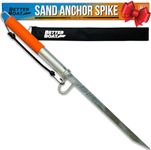 Sand Spike Boat Anchor Pole for Boats Jetski Pontoon Kayak Jet Ski Boating | Large & Small Slide Pole Stick System for Shallow Water Shore, Sandbar, Beach & Land with Bag for Accessories