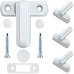 4 Pack Sash Jammer Blocker - Door & Window Lock Anti Theft - Additional Home Security for PVC/uPVC Windows and Doors - White