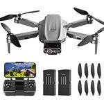 Drone with Camera 4K Professional for Adults, B12 Foldable RC Quadcopter for Beginners, GPS Drones with Brushless Motor, 5G WiFi Transmission,Follow Me, Toys Birthday Present