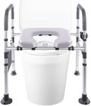 xlkkf Adjustable Raised Toilet Seat with Handles - FSA HSA Eligible Toilet Riser for Seniors & Handicap, Fits Any Toilet, Supports 400lbs