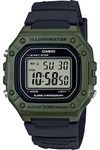 Casio Men's W-218H-3AVCF Classic Digital Display Quartz Black Watch