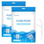 200 Pcs Dental Floss, Dental Floss Sticks 2 in 1 Dental Floss Toothpicks Disposable Floss Picks Portable Tooth Picks Floss Sticks for Cleaning Between Teeth