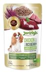JERHIGH Adult Wet Dog Food, RICEBERRY Liver Chunks in Gravy, 120g (Pack of 12), Made with Real Meat, 100% Complete & Balanced Meal for Adult Dogs - Sold by DogsNCats