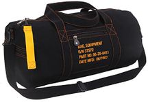 Rothco Men Canvas Equipment Duffle Bag, Black, 24", Canvas Equipment Duffle Bag