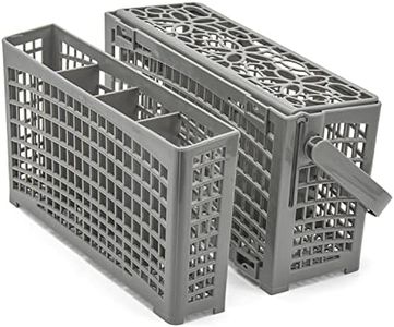 BIHARNT Universal Dishwasher Basket Replacement - 2 in 1 Utensil/Cutlery Basket - Compatible with Bosch, Maytag, Kenmore, Whirlpool, KitchenAid, LG, Samsung, Frigidaire, GE