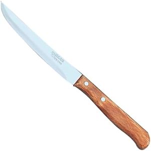 Arcos Cuchillo para Verduras de 4 Pulgadas con Hoja de 105mm en Acero Inoxidable y Mango de Madera. Cuchillo para Vegetales Apto para Lavavajillas. Serie Latina. Color Marrón