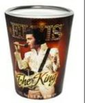 Elvis Presley "The King " SHOT GLASS NEW AND LICENSED by Elvis Presley Enterprises