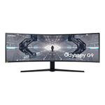 Samsung Odyssey G9 Curved Gaming Monitor, 49 Inch, 240hz, 1000R, 1ms, 1440p, Black White