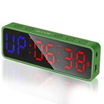 SLEVIO Gym Timer, Interval Countdown Clock with Built-in Powerful Magnet, Home Gym Accessories Portable Workout Timer for Gym Home Garage Schools (Green)