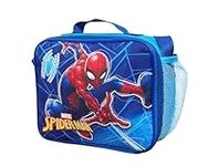 Spiderman Kids Character Lunch Bag - Insulated Polyester Lunch Tote with Adjustable Strap - Perfect for School, Nursery, and Travel - 3 Litre Capacity