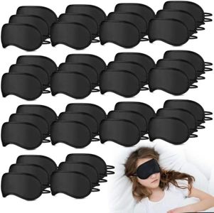50 Pezzi Coprimaschere per Occhi per Dormire, Maschere per Occhi per Dormire per Uomini Donne, Confezione Singola Copri Occhio per Occhi Benda per Dormire per Viaggi, Aereo, Hotel, Fes