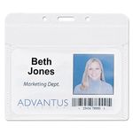 Advantus PVC-Free Badge Holders, Horizontal, 4x3-Inch, Pack of 50, 75603