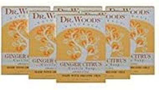 Dr. Woods Ginger Citrus Bar Soap with Jojoba Oil & Organic Shea Butter, 5.25 Ounce (Pack of 6)