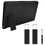 eXtremeRate 2 Set of Black Replacement Kickstand for Nintendo Switch Console, Back Bracket Holder Kick Stand for Nintendo Switch - Console NOT Included