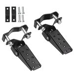 KIMISS Foldable Footrest Foot Step Pegs, Steel Pedal Highway Foot Peg Universal adjustable for Retro Motorcycle ATV electric bicycle, scooter (Black)