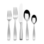 Mikasa Satin Loft 65-Piece Stainless Steel Flatware Set with Serveware, Service for 12