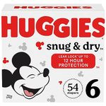 Huggies Snug & Dry Baby Diapers, Size 6, Giga Pack, 54 Ct