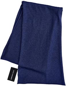 State Cashmere Unisex Long Jersey Knit Scarf Made with 100% Pure Inner Mongolian Cashmere - Elegant, Soft, & Versatile - Ultra Warm Winter Accessories - (Navy, 80"x13.5")