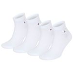 Tommy Hilfiger Flag Men's Casual Business Quarter Socks Pack of 4 - White -