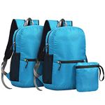 FATMUG Travel Backpack For Casual Trips -Foldable, Light-weight (25 L, Sky Blue)-Set of 2