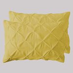 YRM Bedding's | Exotic-Collection | 400-Thread Count | Pinch Pleated Designing | Pillow Covers | Egyptian Cotton (20x32), (Set of - 2), Gold Yellow